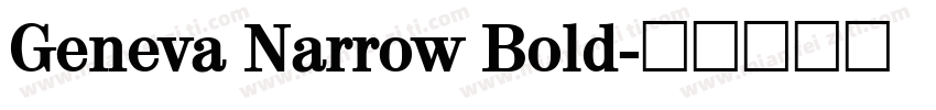 Geneva Narrow Bold字体转换